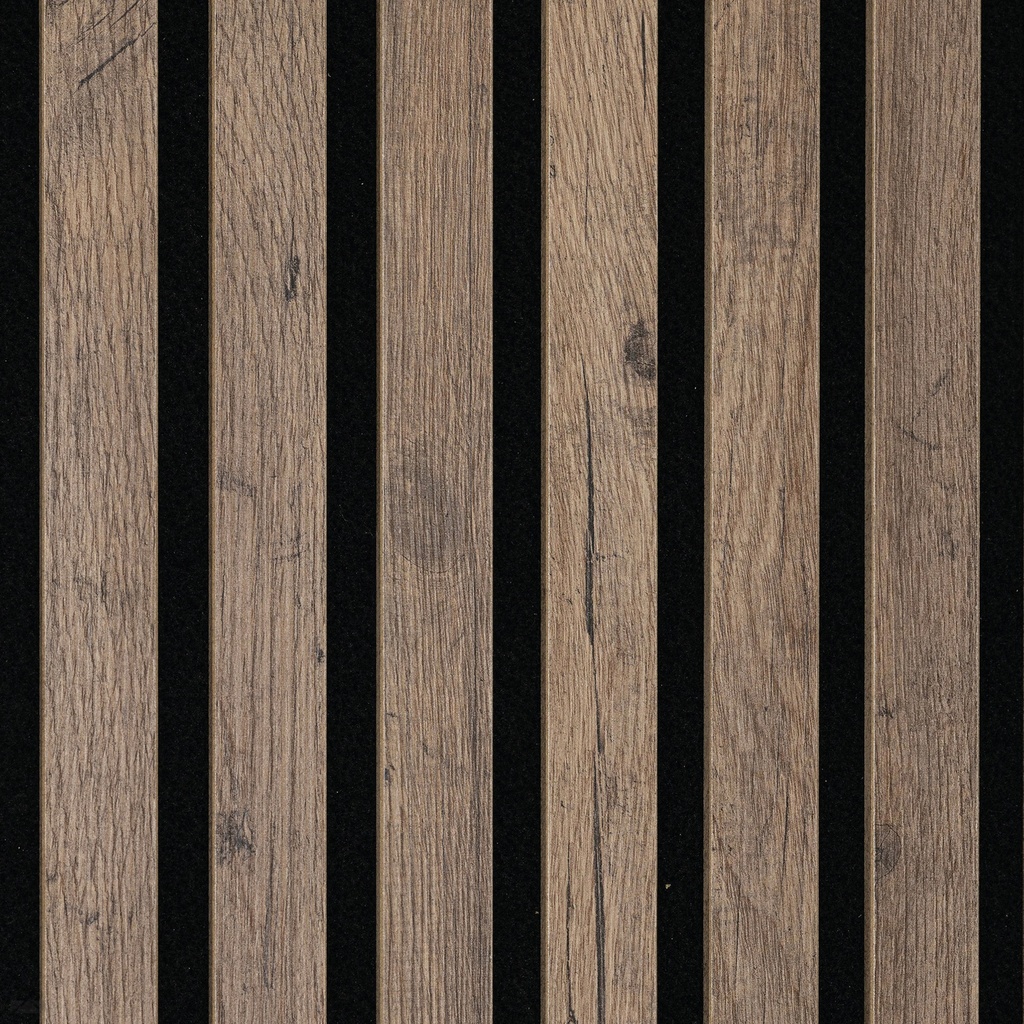  Acoustic Sense Eik oud hout 7032 - Paneelmaat 2600 x 330 mm. Pak = 2 panelen