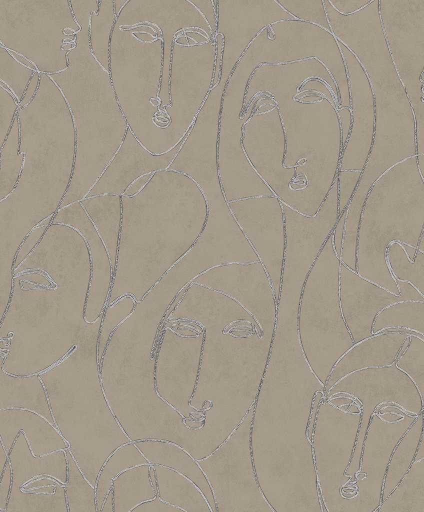 Behang Agathe Nefertiti Taupe AGA502