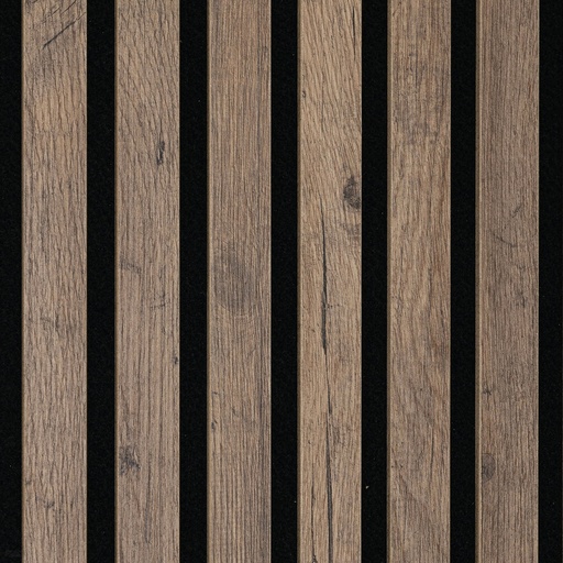 [MAS7032]  Acoustic Sense Eik oud hout 7032 - Paneelmaat 2600 x 330 mm. Pak = 2 panelen
